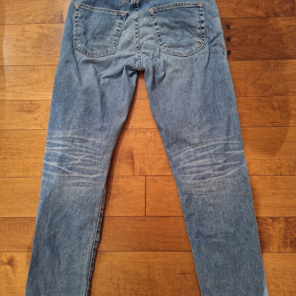 AG jeans, ex-boyfriend slim distressed jeans.
